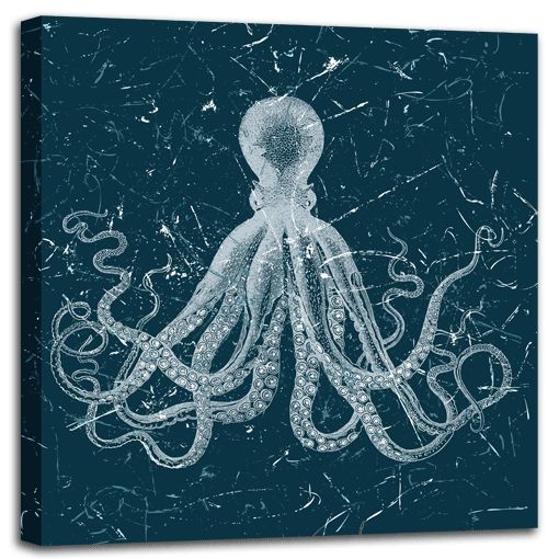Octopus Canvas Wall Art 36×36 | Trendy Wall Squares Throughout Octopus Wall Art (Photo 5 of 20)