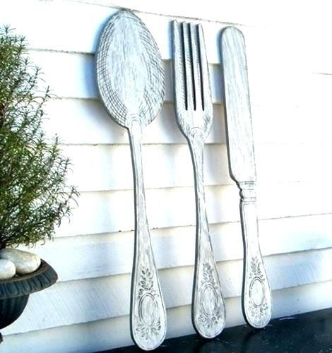 Oversized Fork And Spoon Wall Decor Fork Spoon Knife Wall Decor Pertaining To Fork And Spoon Wall Art (Photo 14 of 25)