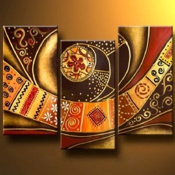 Patterned Belt Modern Abstract Oil Painting Wall Art With Stretched Intended For Modern Abstract Painting Wall Art (Photo 17 of 25)