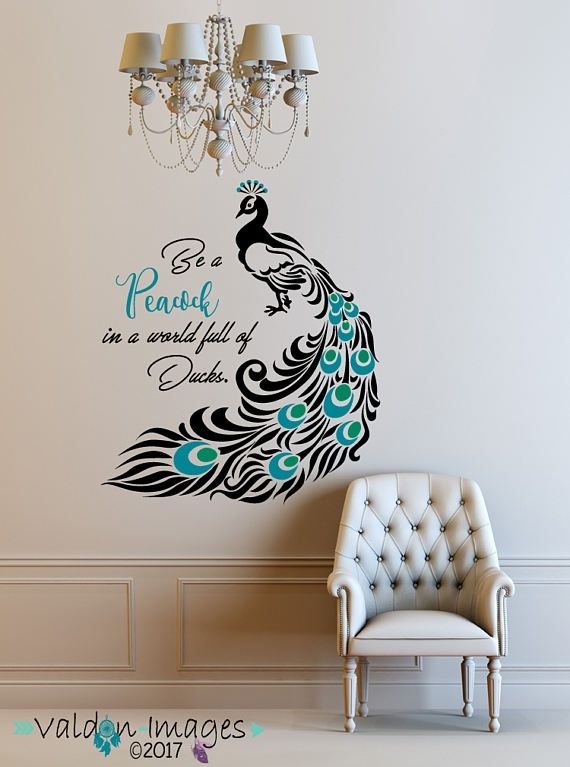 Peacock, Quote Decal, Peacock Feathers, Peacock Decor, Peacock Wall With Peacock Wall Art (Photo 10 of 10)