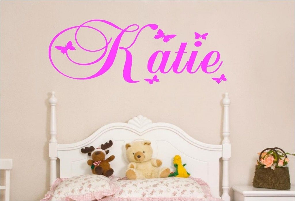 Personalised Kids Names In Butterfly Vinyl Wall Art Sticker – Custom In Name Wall Art (Photo 19 of 25)