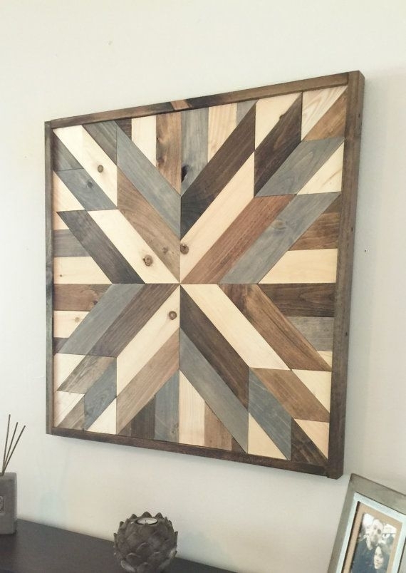 Reclaimed Wood Wall Art, Wood Art, Rustic Wall Decor, Farmhouse With Wood Art Wall (Photo 1 of 20)