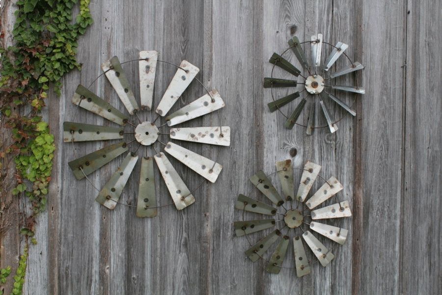 Rustic Metal Farm Country Windmill Wall Art Barn Decor Within Rustic Metal Wall Art (View 6 of 25)