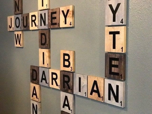 Scrabble Name Wall Art! Beautifully Display Family Names And/or Intended For Scrabble Wall Art (View 5 of 25)