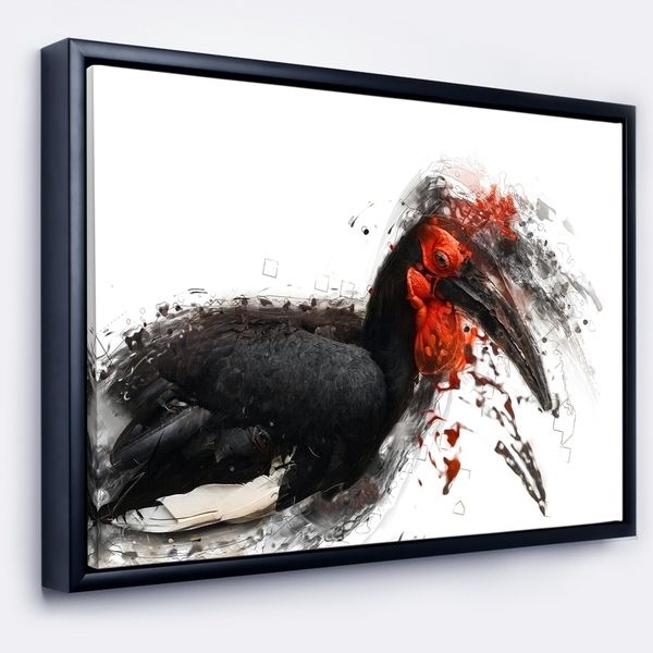 Shop Designart 'relaxing Large Exotic Bird' Animal Framed Canvas Pertaining To Bird Framed Canvas Wall Art (Photo 5 of 25)