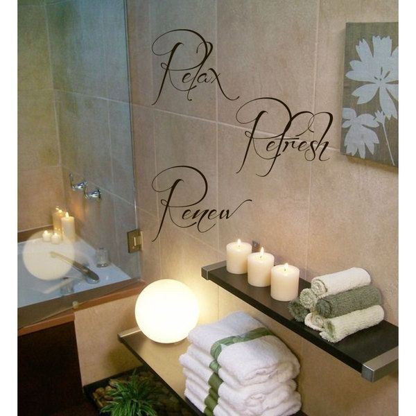 Shop Relax Refresh Renew Quote Vinyl Sticker Wall Art – Free Throughout Relax Wall Art (View 20 of 20)