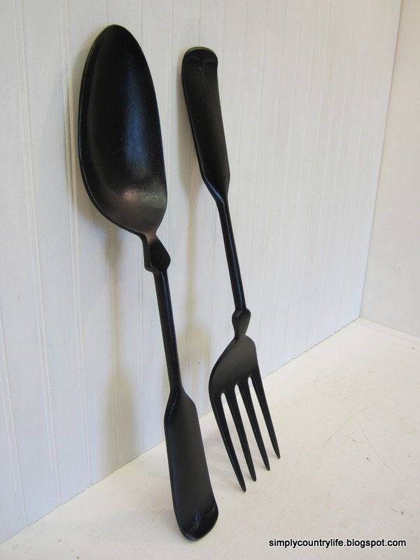 Simply Country Life: Large Fork & Spoon Wall Art With Regard To Fork And Spoon Wall Art (Photo 9 of 25)