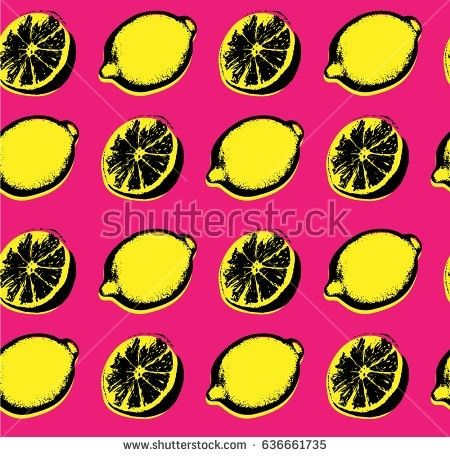 Vector Hand Drawn Lemon Seamless Pattern Stock Vector (royalty Free Inside Lemon Wall Art (View 17 of 20)