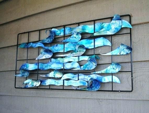 Wall Art Ocean Metal Wave Wall Art Ocean Wall Art Metal Waves Regarding Ocean Wall Art (Photo 17 of 25)