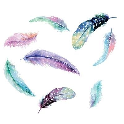 Wallpops! Wall Art Kit Celestial Feathers Wall Decal & Reviews | Wayfair With Feather Wall Art (View 5 of 25)