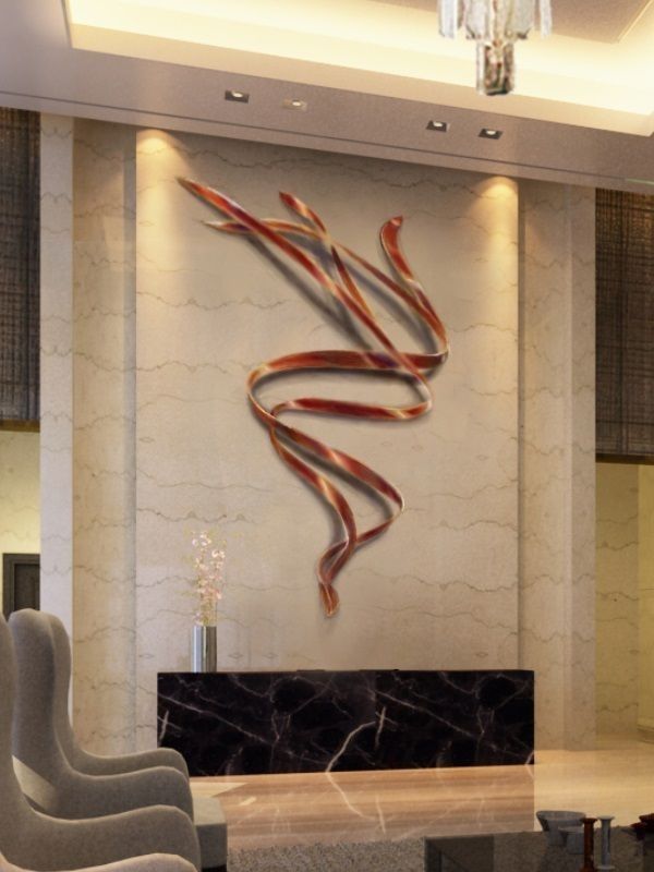 White Marble With Bronze Wall Art Sculpture In The Reception Area Of With Regard To Bronze Wall Art (View 23 of 25)
