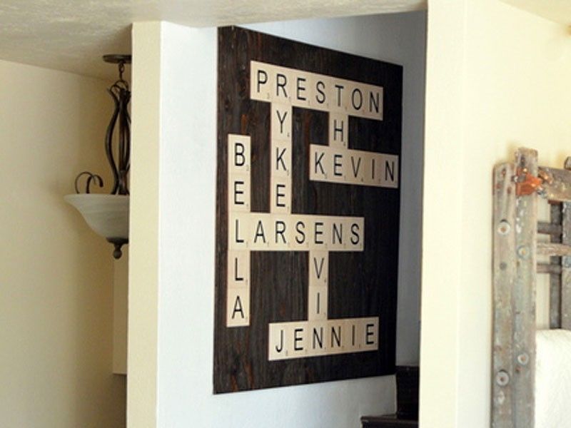 Wood Wall Letter Tiles – Large Letter Tiles | Craftcuts Within Scrabble Wall Art (View 11 of 25)