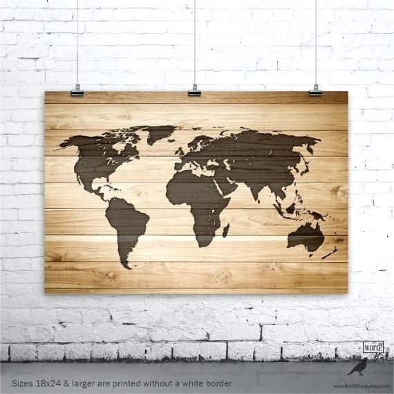 World Map Wood Art World Map Wood Wall Art Diy – Thefreethinker.club In Wall Art World Map (Photo 13 of 25)
