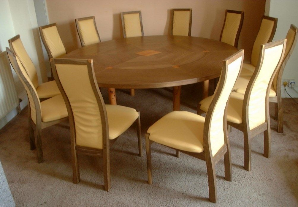12 Seater Expanding Circular Dining Table Regarding Circular Extending Dining Tables And Chairs (View 4 of 25)