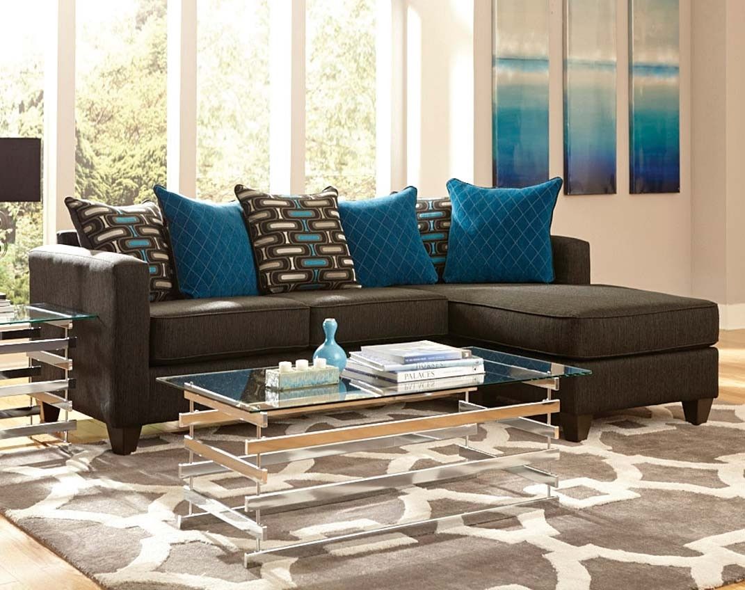 2 Pc. Black Sectional Couch With Chaise | American Freight For Norfolk Grey 6 Piece Sectionals With Laf Chaise (Photo 24 of 25)