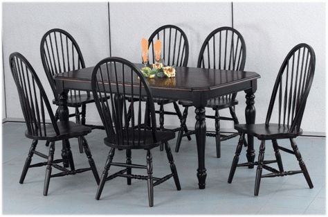 7 Piece Windsor Dining Set Within Market 7 Piece Dining Sets With Side Chairs (View 6 of 25)