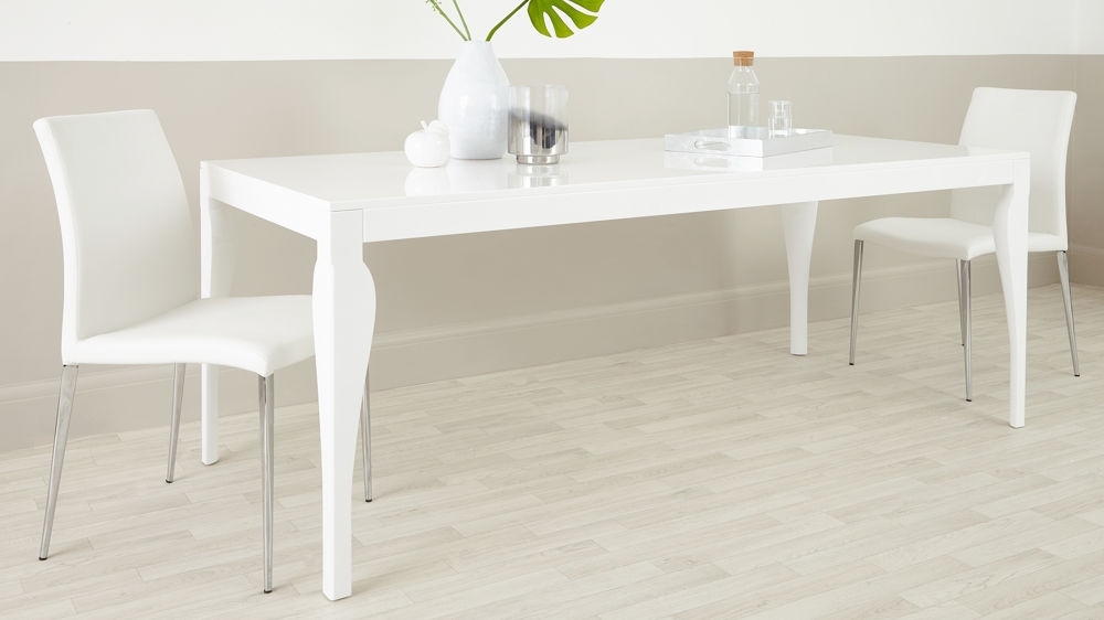 8 Seater Modern Dining Table |white Gloss | Uk Delivery For 8 Seater White Dining Tables (Photo 1 of 25)