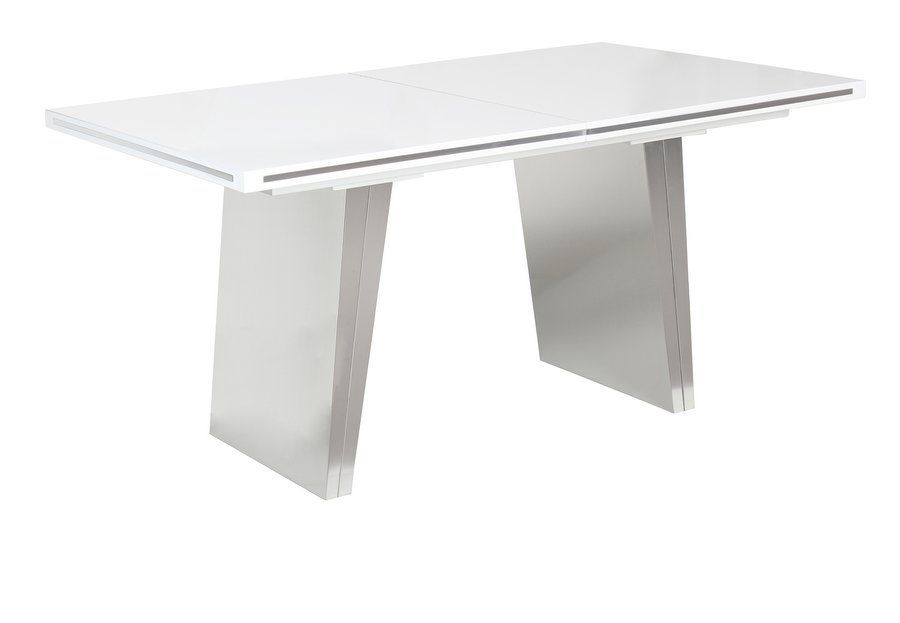 Abdabs Furniture – White High Gloss 160 – 200 Cm Extending Dining Table Throughout White Extending Dining Tables (View 20 of 25)