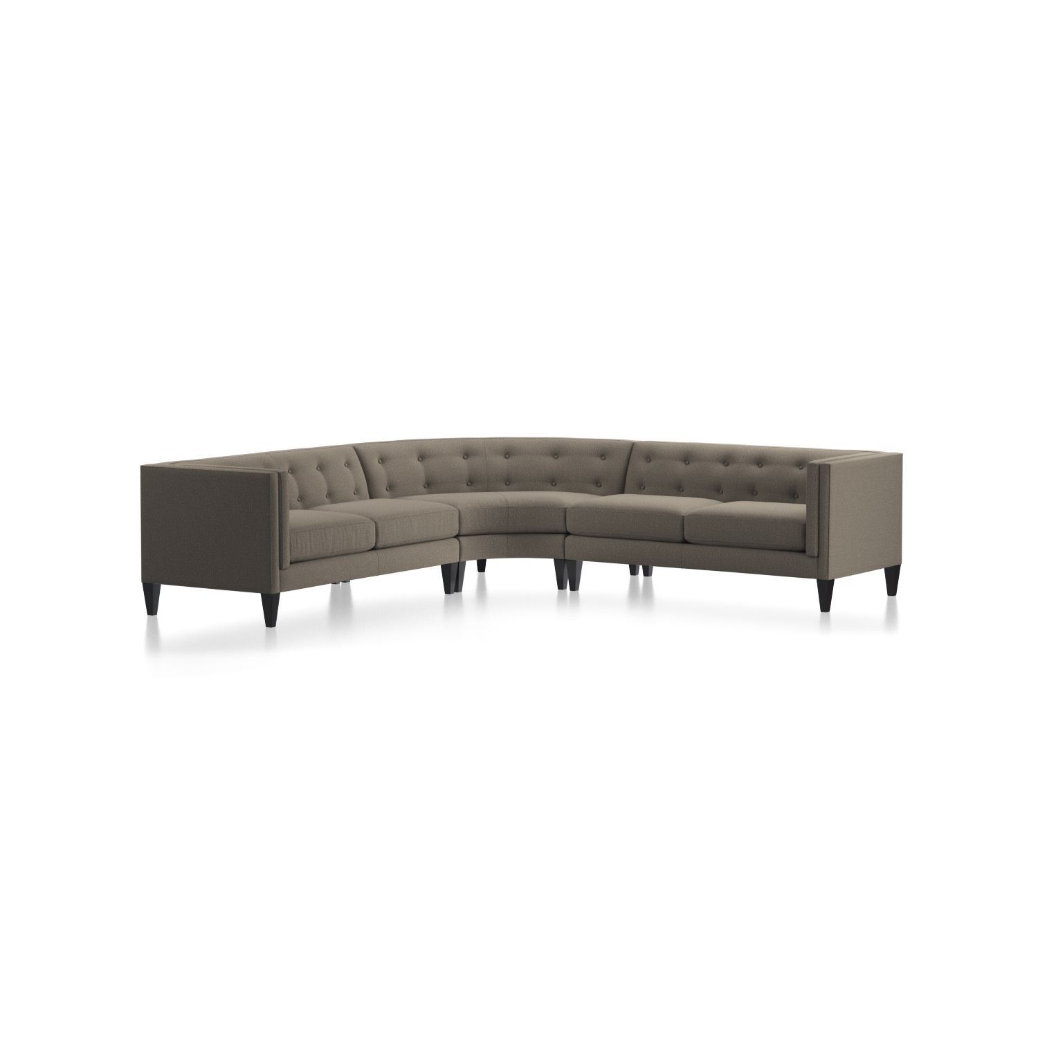 Aidan Grey 3 Piece Sectional Sofa + Reviews | Crate And Barrel For Aidan 4 Piece Sectionals (Photo 1 of 25)