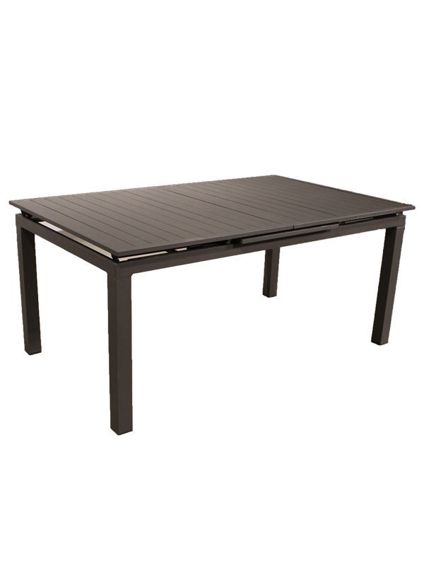 Alum Indoor / Outdoor Extendable Dining Table Grey Aluminium Regarding Outdoor Extendable Dining Tables (View 8 of 25)