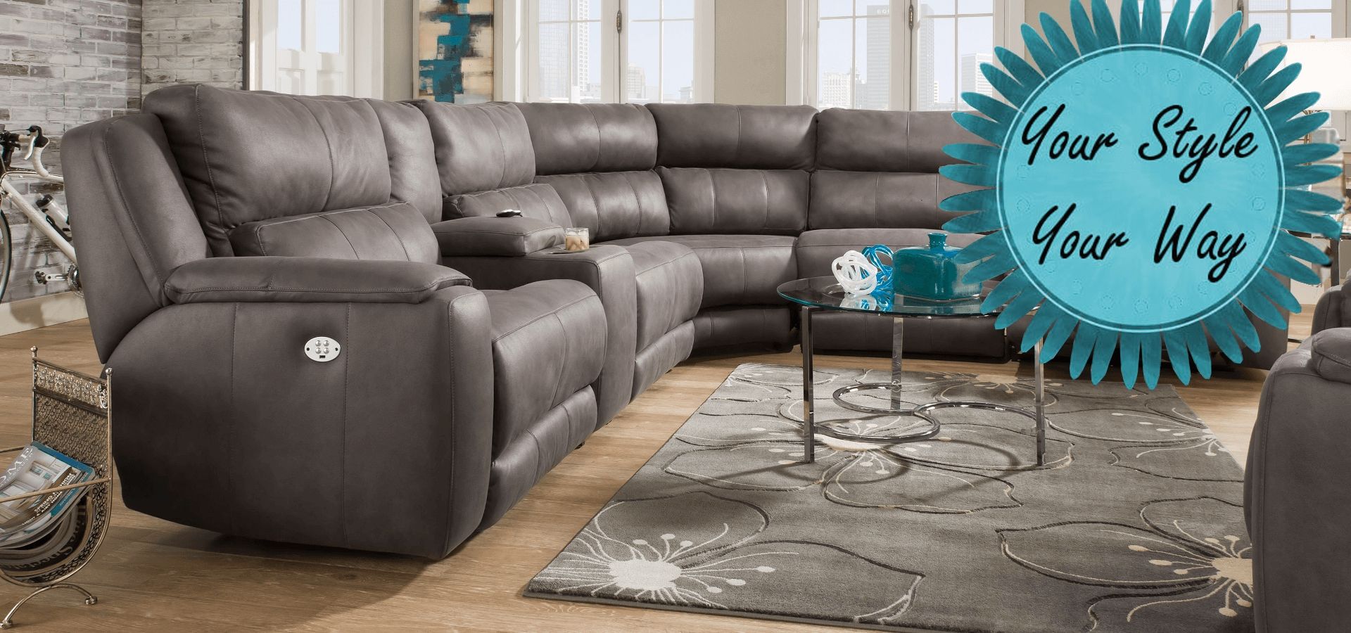 American Made Motion Furniture & Reclining Living Room Sets Intended For Travis Cognac Leather 6 Piece Power Reclining Sectionals With Power Headrest & Usb (Photo 7 of 25)