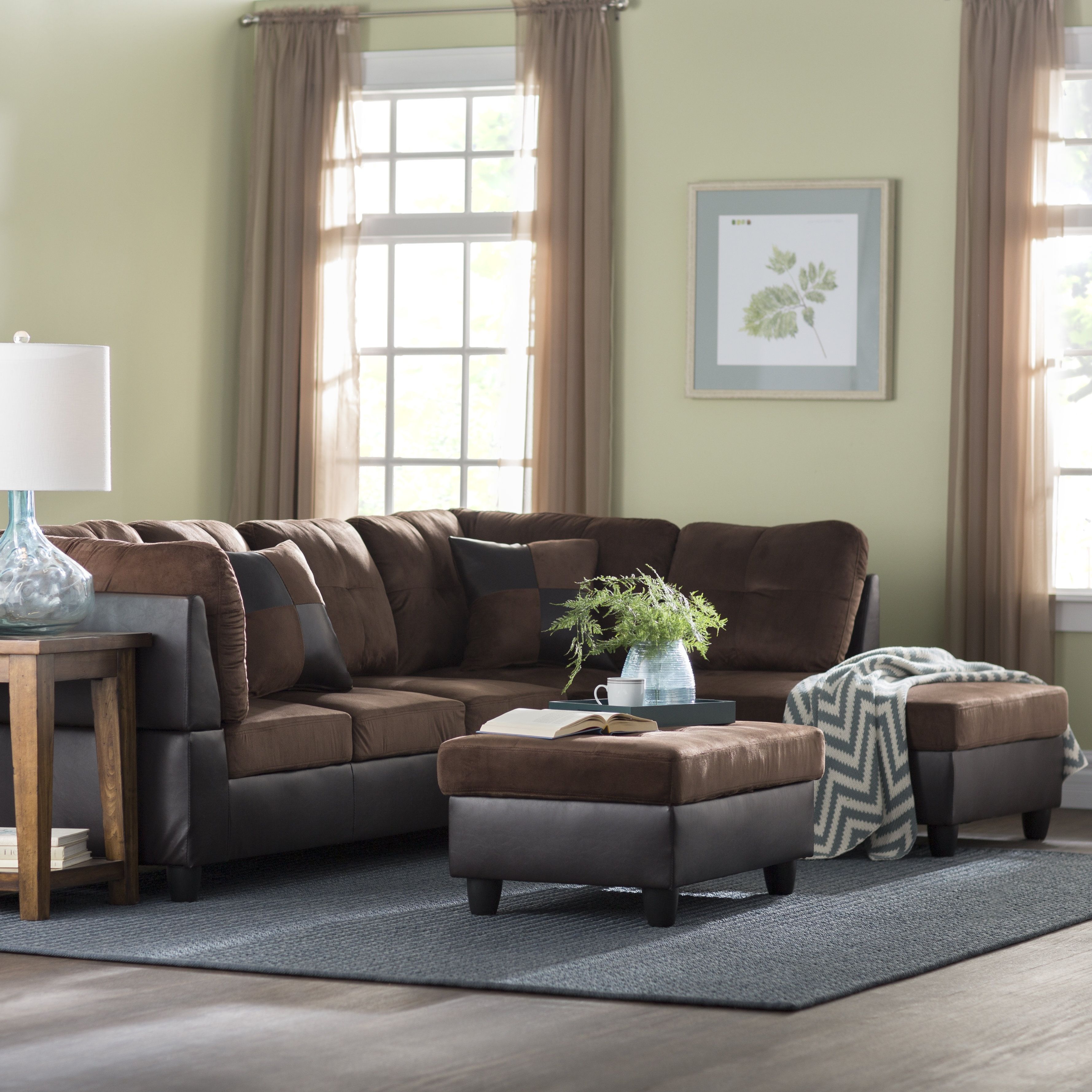 Andover Mills Russ Sectional With Ottoman & Reviews | Wayfair With Regard To Blaine 3 Piece Sectionals (View 24 of 25)