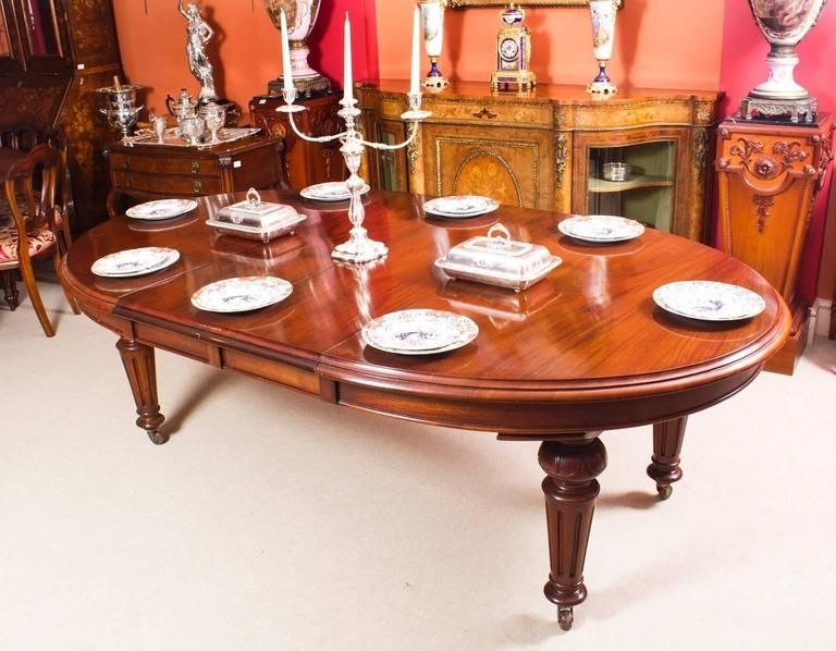 Antique Victorian Oval Dining Table And Eight Chairs, Circa 1860 At Pertaining To Oval Dining Tables For Sale (View 1 of 25)