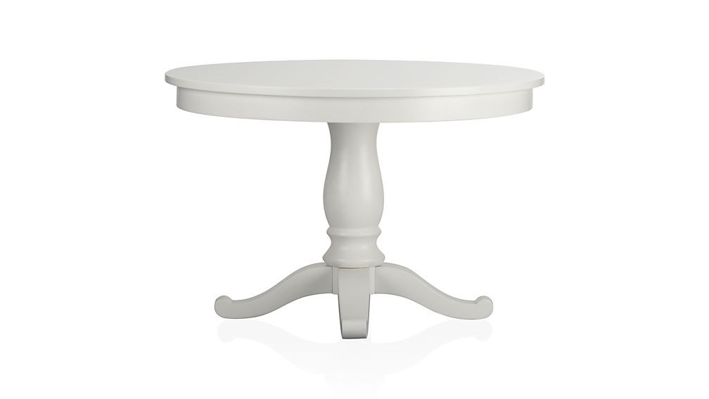 Avalon 45" White Extension Dining Table + Reviews | Crate And Barrel In Next White Dining Tables (View 22 of 25)