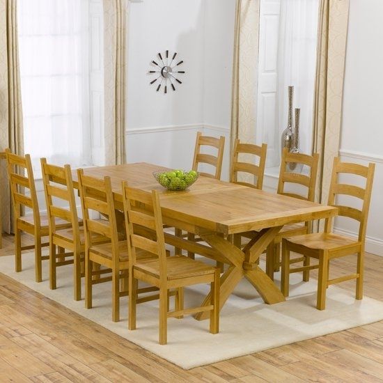 Avignon Oak Extending Dining Table And 8 Hannover Timber With Extendable Dining Tables With 8 Seats (View 1 of 25)