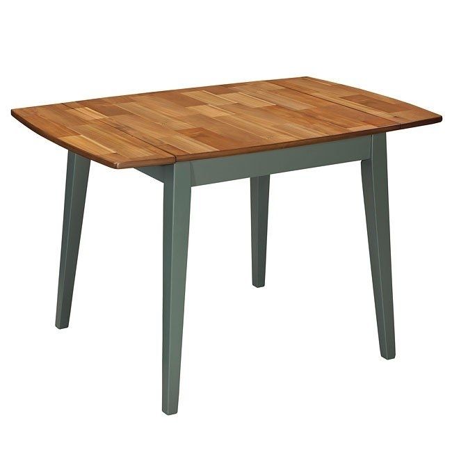 Bantilly Blue Drop Leaf Dining Table – Dining Room And Kitchen Regarding Cheap Drop Leaf Dining Tables (View 19 of 25)