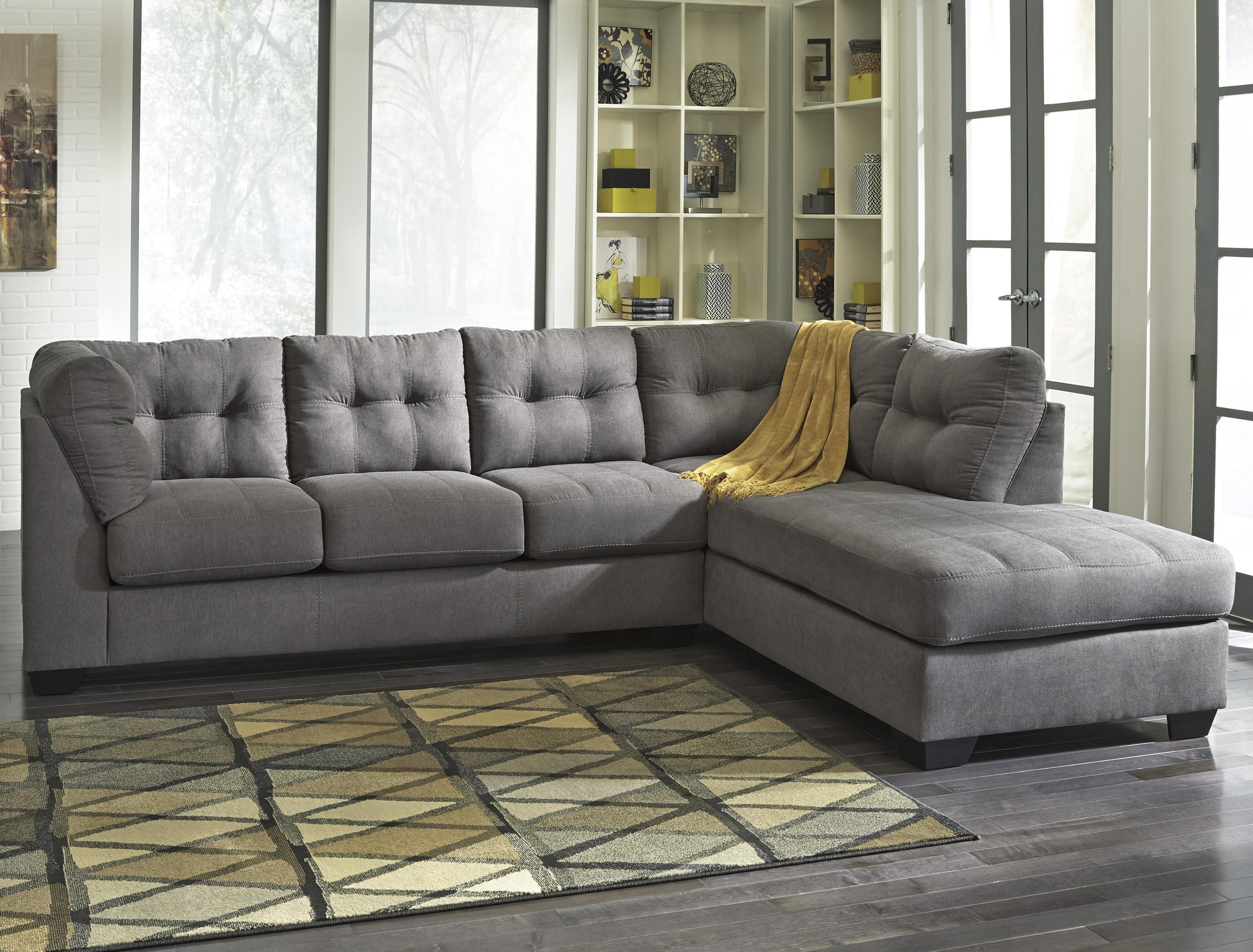 Benchcraft Maier – Charcoal 2 Piece Sectional W/ Sleeper Sofa Pertaining To Arrowmask 2 Piece Sectionals With Raf Chaise (Photo 2 of 25)