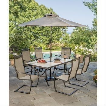 Berkley Jensen Trevi 7 Pc. Patio Set – Bjs Wholesale Club | Patio With Palazzo 7 Piece Dining Sets With Pearson White Side Chairs (Photo 20 of 25)