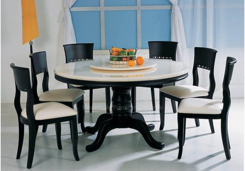 Best Round 6 Seat Dining Table Round Kitchen Table With 6 Chairs With Regard To 6 Seat Round Dining Tables (Photo 1 of 25)