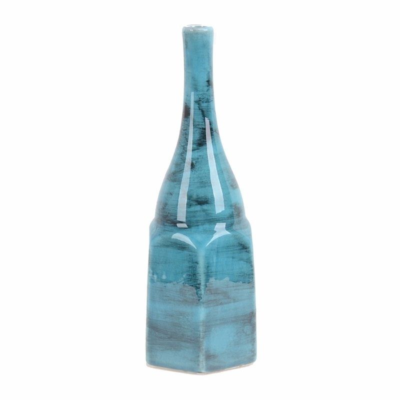 Brayden Studio Wyatt Trendy Ceramic Table Vase | Wayfair Intended For Wyatt 7 Piece Dining Sets With Celler Teal Chairs (View 24 of 25)
