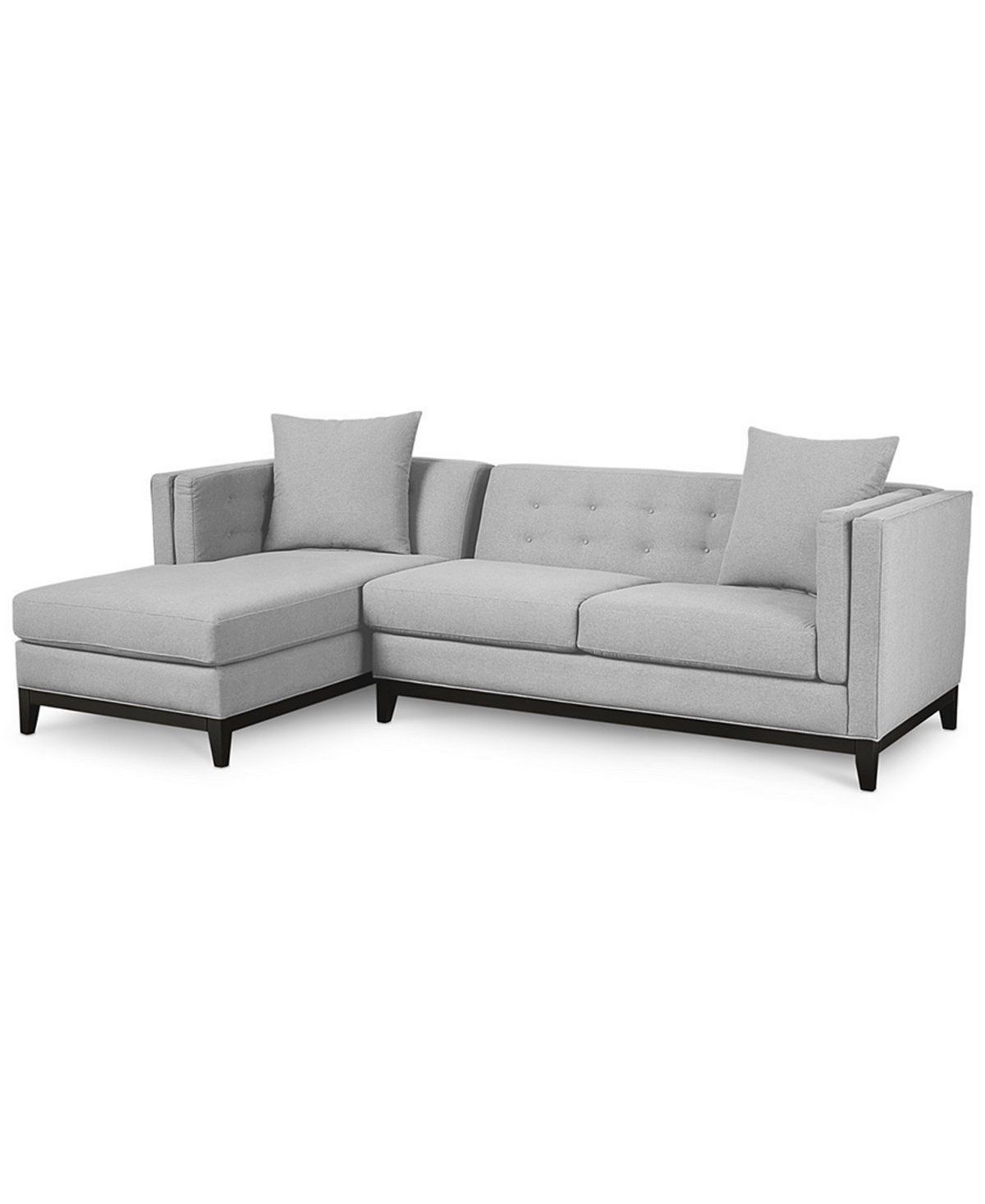 Braylei 2 Pc. Sectional With Chaise & 2 Toss Pillows, Only At Macy's With Regard To Turdur 2 Piece Sectionals With Raf Loveseat (Photo 6 of 25)