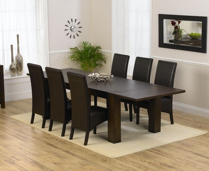 Buy Mark Harris Madrid Solid Dark Oak Dining Set – 200cm Rectangular Within Dark Dining Tables (View 10 of 25)