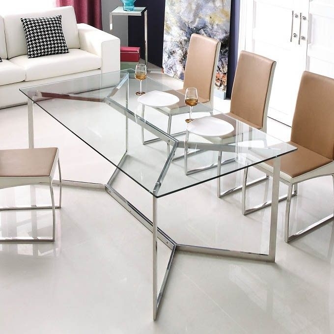 Featured Photo of 25 Collection of Glass and Stainless Steel Dining Tables