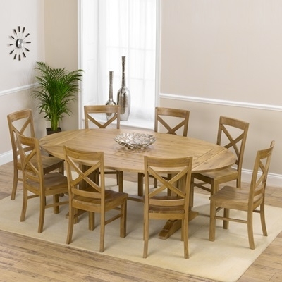 Carver Oak Oval Extending Dining Table With 8 Carver Chairs – Robson In Oval Extending Dining Tables And Chairs (Photo 1 of 25)