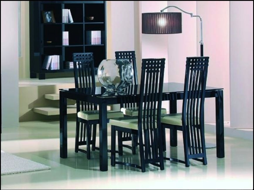 Featured Photo of 25 Photos Black High Gloss Dining Chairs