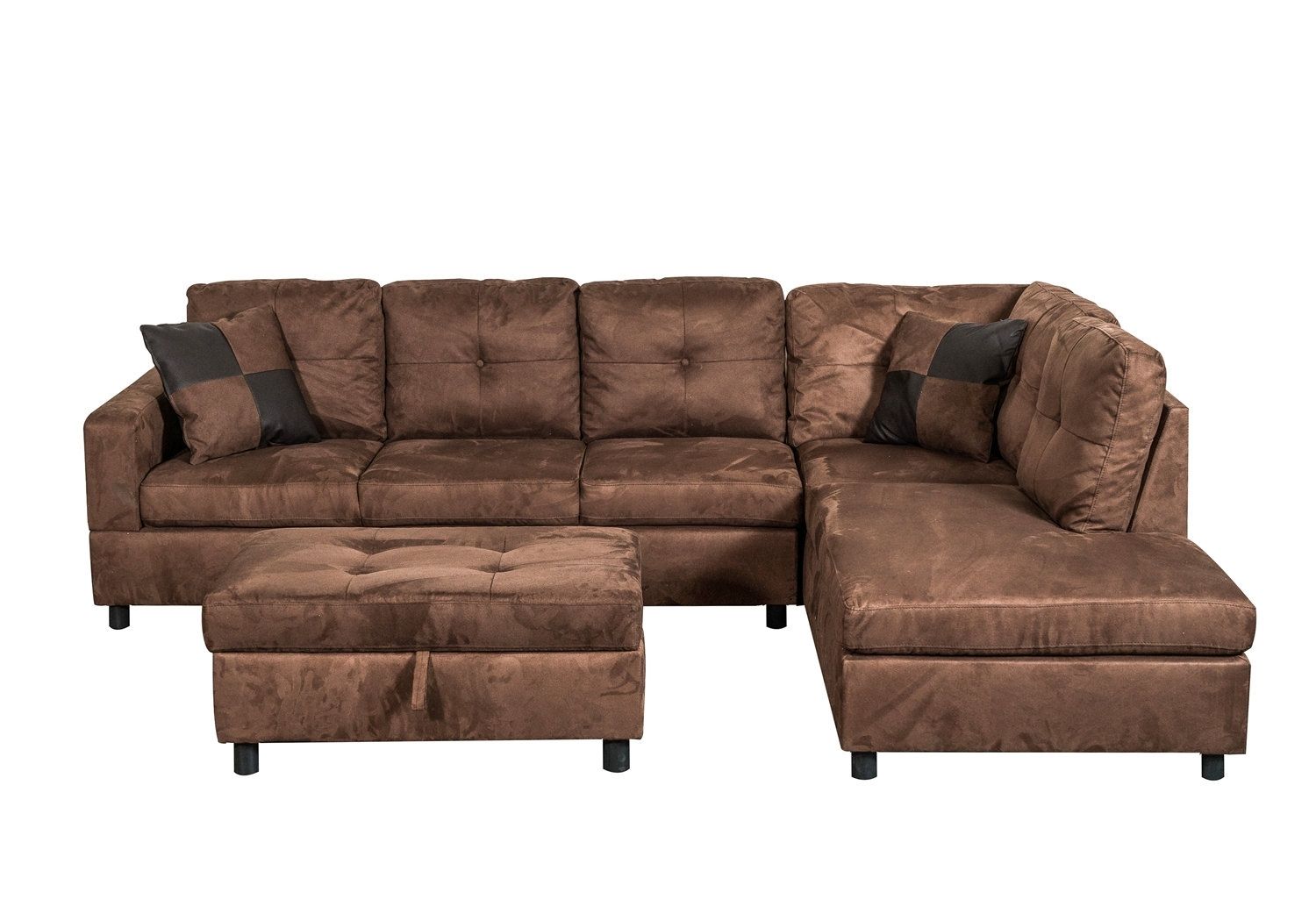 Charlton Home Richview Reversible Sectional Sofa With Ottoman | Wayfair In Collins Sofa Sectionals With Reversible Chaise (View 2 of 25)