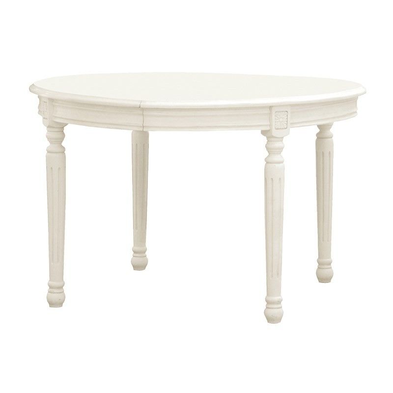 Chateau Antique White Oval Extending French Dining Table – Crown Intended For French Extending Dining Tables (View 4 of 25)