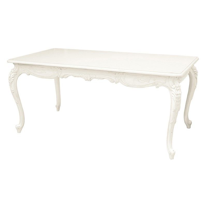 Chateau French Carved Dining Table | White Painted French Style Inside French Chic Dining Tables (View 4 of 25)