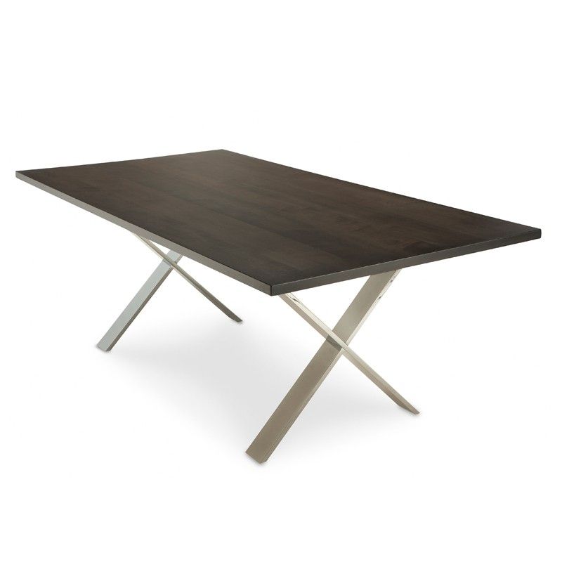 Chrome X Dining Table | Solid Wood Table | Woodcraft Intended For Chrome Dining Tables (View 14 of 25)