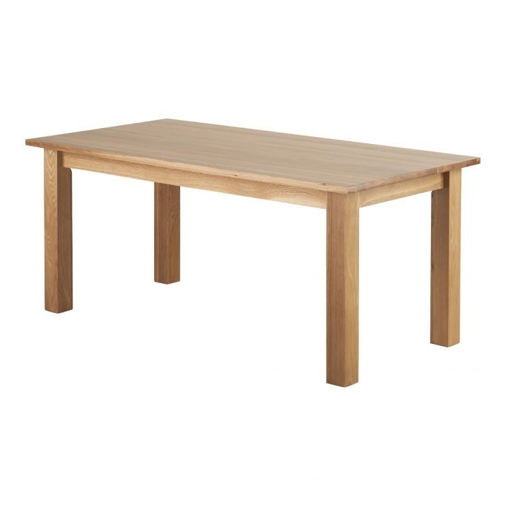 Contemporary Dining Table In Natural Oak | Oak Furniture Land In Oak Dining Tables (View 19 of 25)
