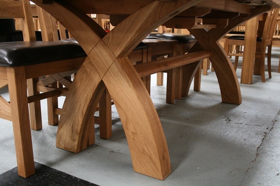 Country Oak Furniture | Rustic Oak Dining Table Furniture – Oak Throughout Dining Tables With Large Legs (View 11 of 25)