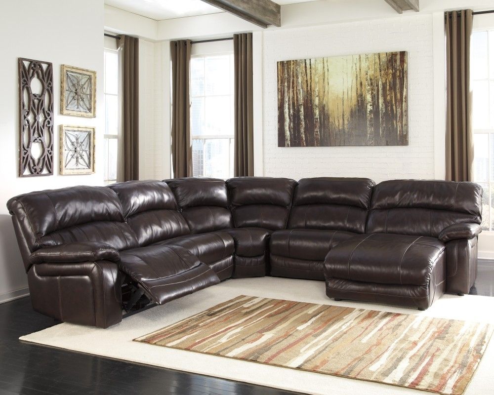 Damacio – Dark Brown – 6 Pc. Raf Press Back Chaise Sectional In Aspen 2 Piece Sectionals With Laf Chaise (Photo 19 of 25)