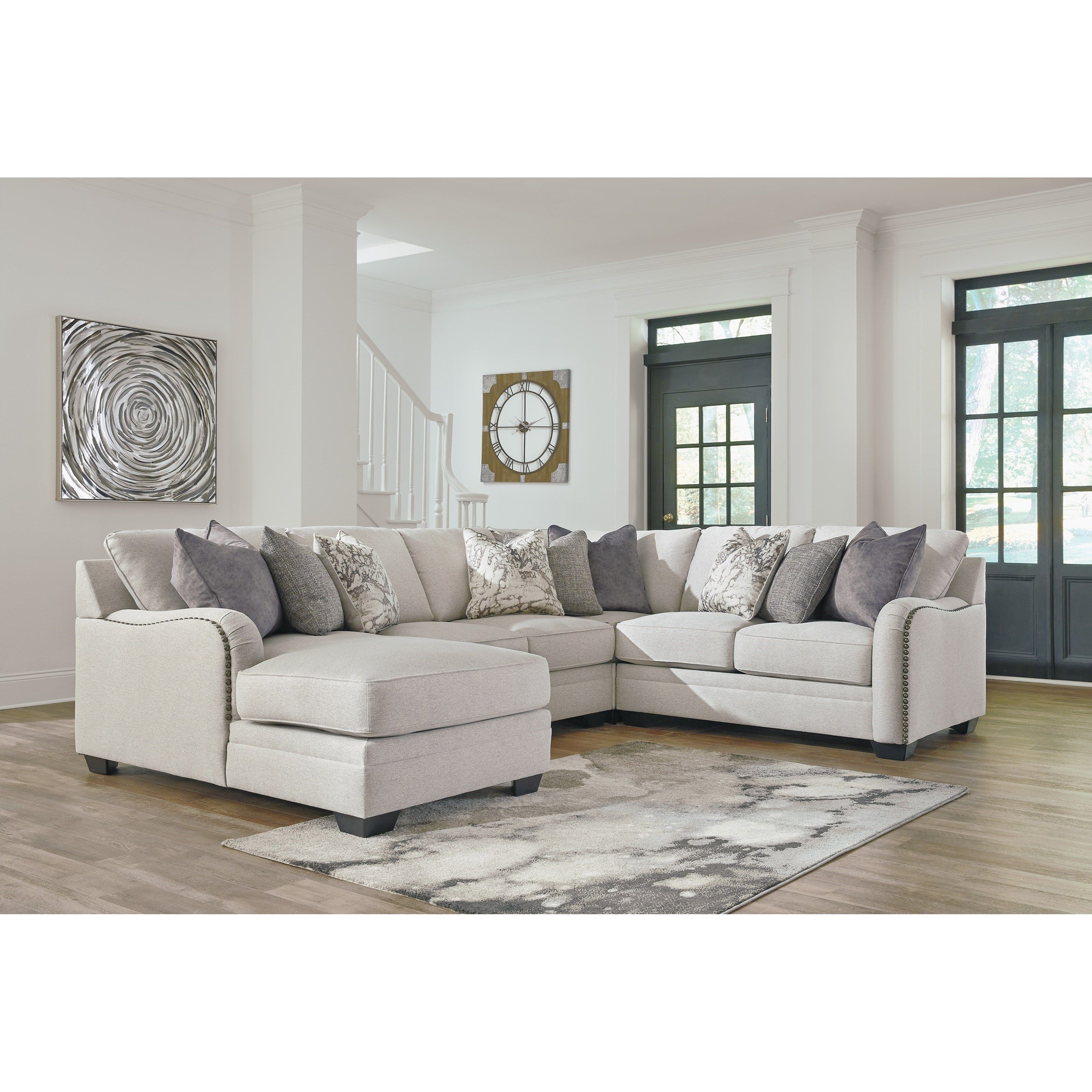 Dellara Casual 4 Piece Sectional With Left Chaise | Becker Furniture Intended For Blaine 3 Piece Sectionals (Photo 4 of 25)