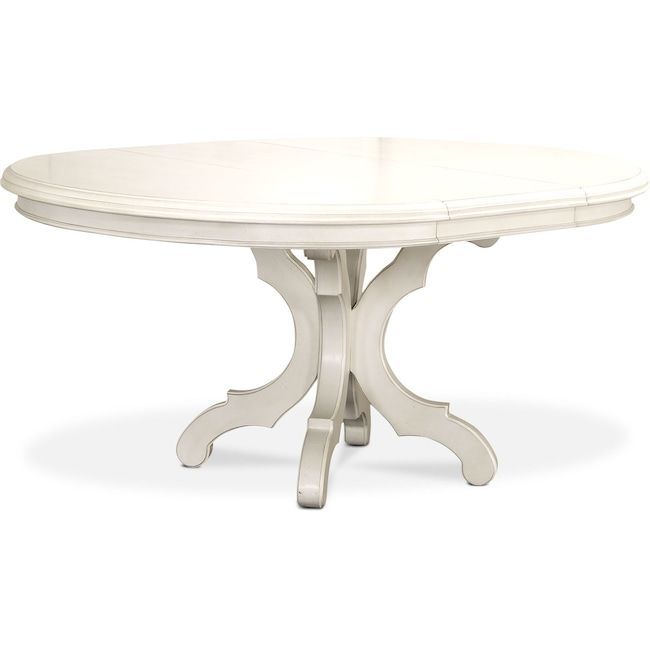 Dining Room Furniture – Charleston Round Dining Table – White Pertaining To Gavin 7 Piece Dining Sets With Clint Side Chairs (View 18 of 25)