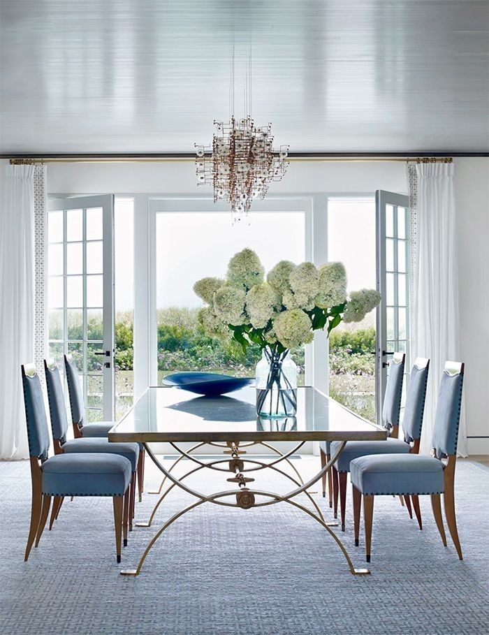 Dining Room Sets: Blue And White With Elissa Cullman, Victoria Hagan In Blue Glass Dining Tables (View 17 of 25)