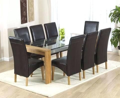 Dining Table With Leather Chairs – Umnmodelun Intended For Glass Dining Tables And Leather Chairs (View 1 of 25)